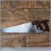 Vintage Henry Disston USA 20” Handsaw With 9 TPI - Sharpened Cross Cut
