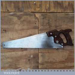 Vintage Henry Disston USA 20” Handsaw With 9 TPI - Sharpened Cross Cut