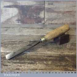 Vintage 1” Wood Carving Gouge Chisel Ash Handle - Sharpened Honed