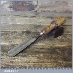 Vintage No: 4 S J Addis 1” Wood Carving Gouge Chisel - Sharpened Honed