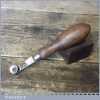 Vintage Leatherworking Fudge Wheel Beechwood Handle - Good Condition
