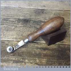 Vintage Leatherworking Fudge Wheel Beechwood Handle - Good Condition