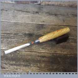 Vintage Hand Forged 7/16” Wood Carving Gouge Chisel - Sharpened Honed