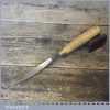 Vintage H Taylor 1/2” Curved Wood Carving Gouge Chisel - Sharpened Honed