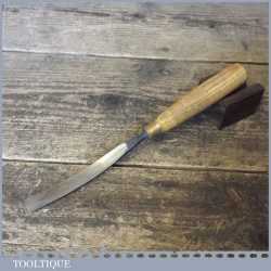 Vintage H Taylor 1/2” Curved Wood Carving Gouge Chisel - Sharpened Honed