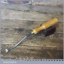 Vintage W Marples & Sons 1/2” wood Carving Dog Leg Chisel - Sharpened Honed