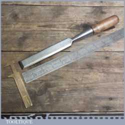 Vintage Forged Steel Socketed Bevel Edge Chisel By T H WITHERBY