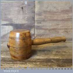 Rare Vintage Saddlers Leatherworking Lignum Vitae Punching Mallet - Good Condition