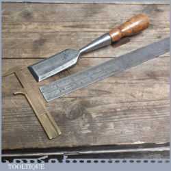 Vintage Forged Steel Socketed Bevel Edge Chisel By UNION Of The USA