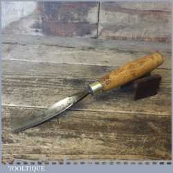 Vintage W Marples Shamrock 3/4” Curved Woodcarving Gouge Chisel - Sharpened