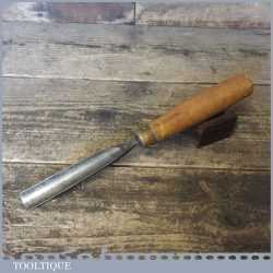 Vintage No: 6 S J Addis 7/8” Straight Wood Carving Gouge Chisel - Sharpened