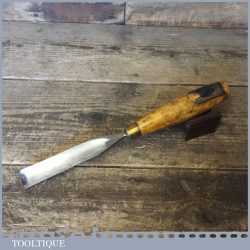 Vintage Robert Sorby 15/16” Wood Carving Gouge Chisel - Sharpened Honed