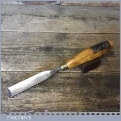 Vintage Robt Sorby 1” Straight Wood Carving Gouge Chisel - Sharpened Honed