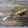 Vintage S J Addis 1” Skew Flat Carving Chisel Ash Handle - Sharpened Honed