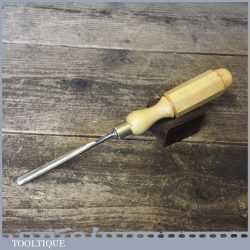 Vintage W Marples 1/4” Straight Woodcarving Gouge Chisel - Sharpened Honed