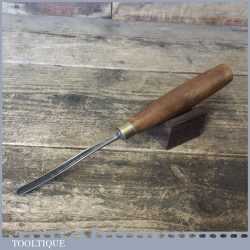 Vintage S J Addis 1/4” Curved Woodcarving V Parting Chisel - Sharpened Honed