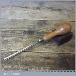 Vintage Spear & Jackson 1/4” Straight Wood Carving Gouge Chisel