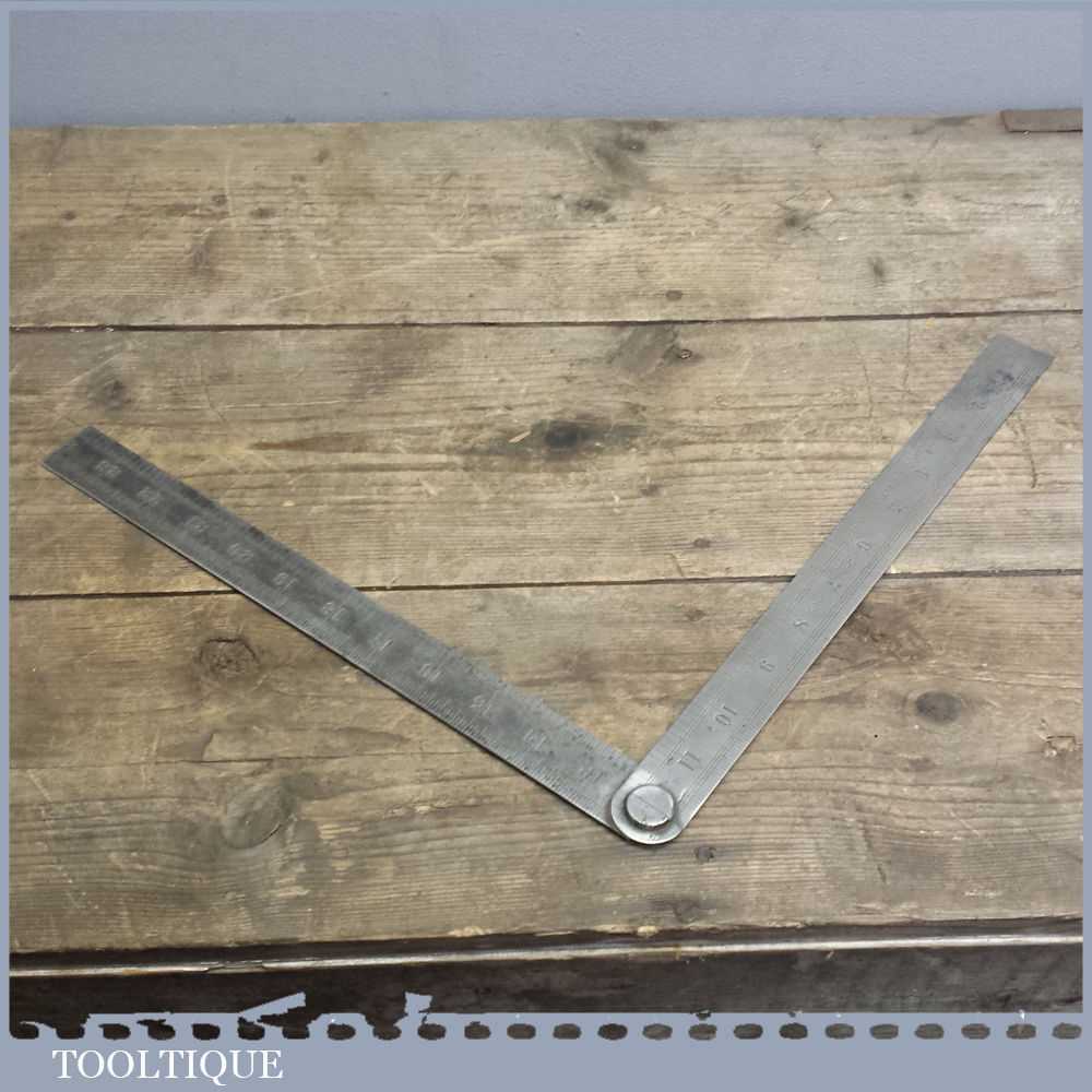 Vintage Chesterman Steel Folding Rule – No: 581s Square Ruler
