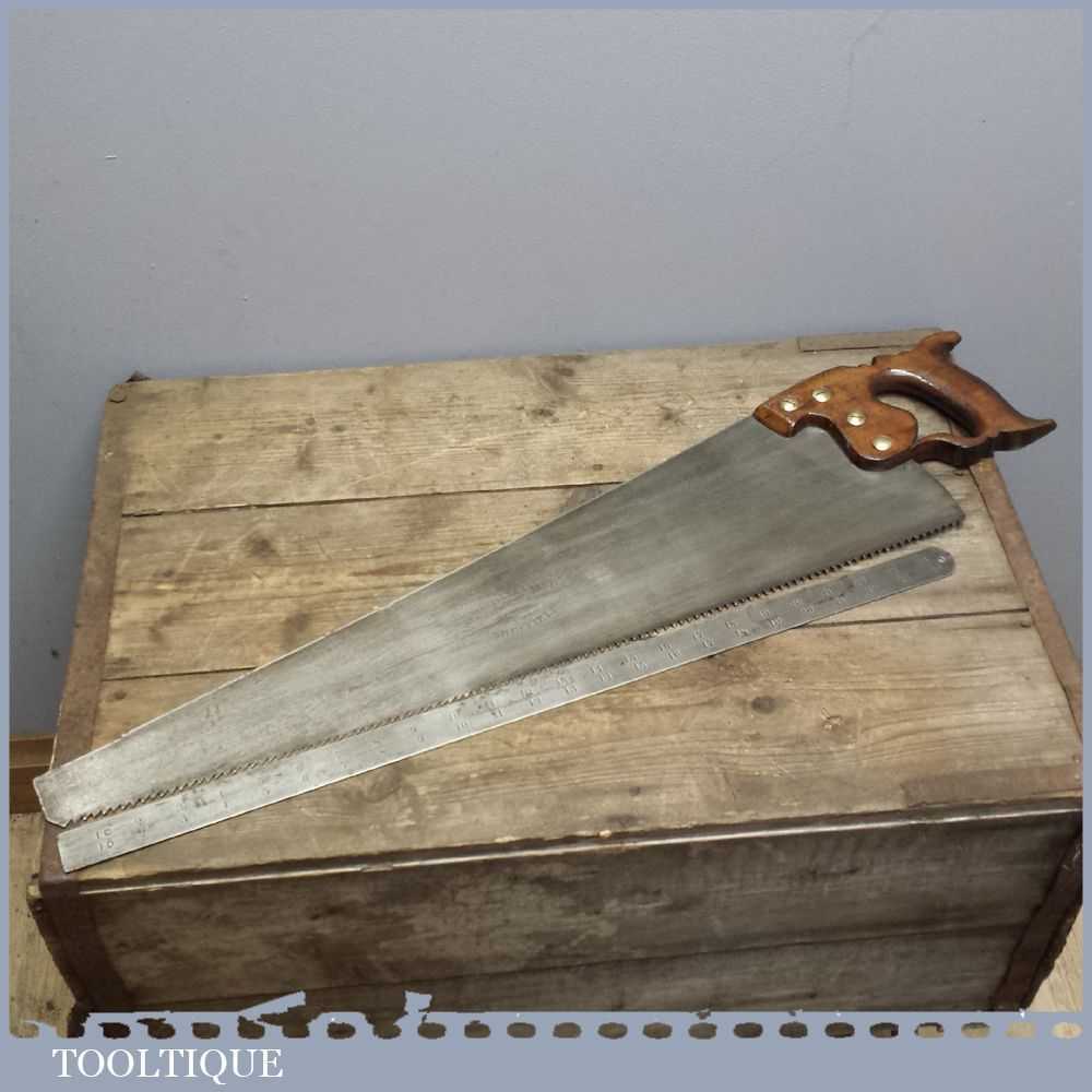 Vintage Marple Hibernia Works Carpenters Rip Saw 4 tpi