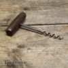 A nice Vintage Corkscrew With Wooden Handle In Good Condition.