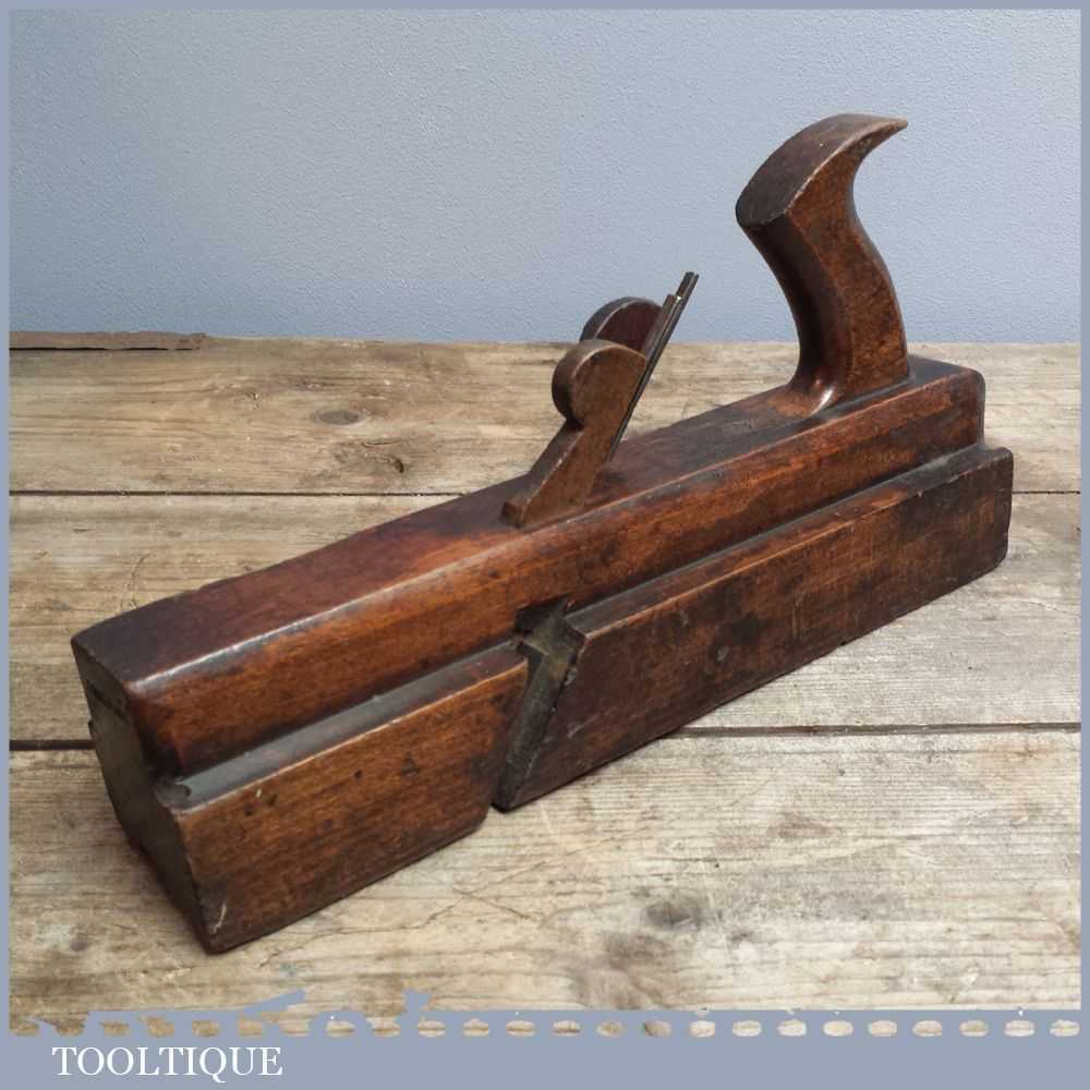 Antique Wood Plane - Handled Twin Iron Stick And Rebate Plane