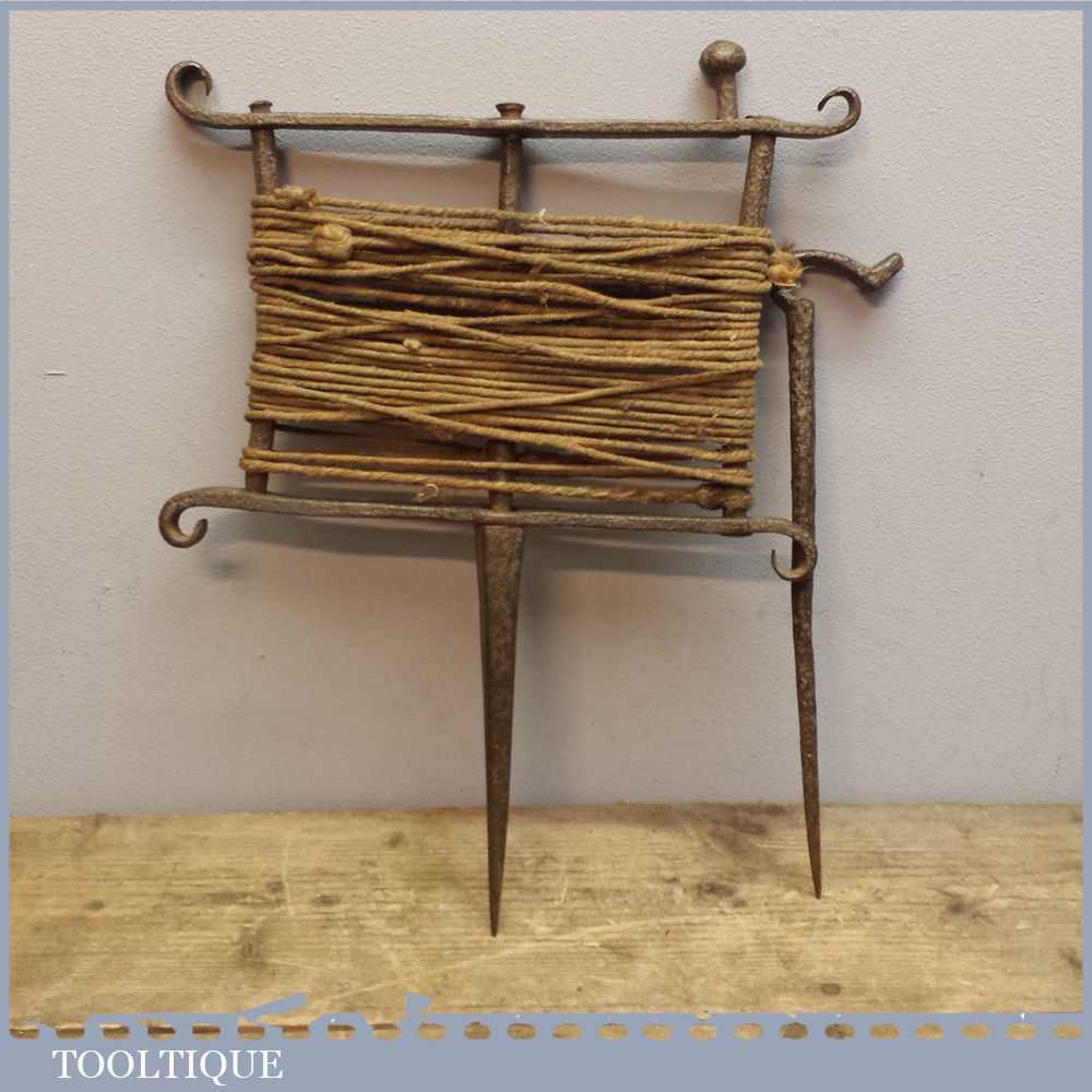 Antique Blacksmith Hand Forged Seed Line - Gardeners Tool