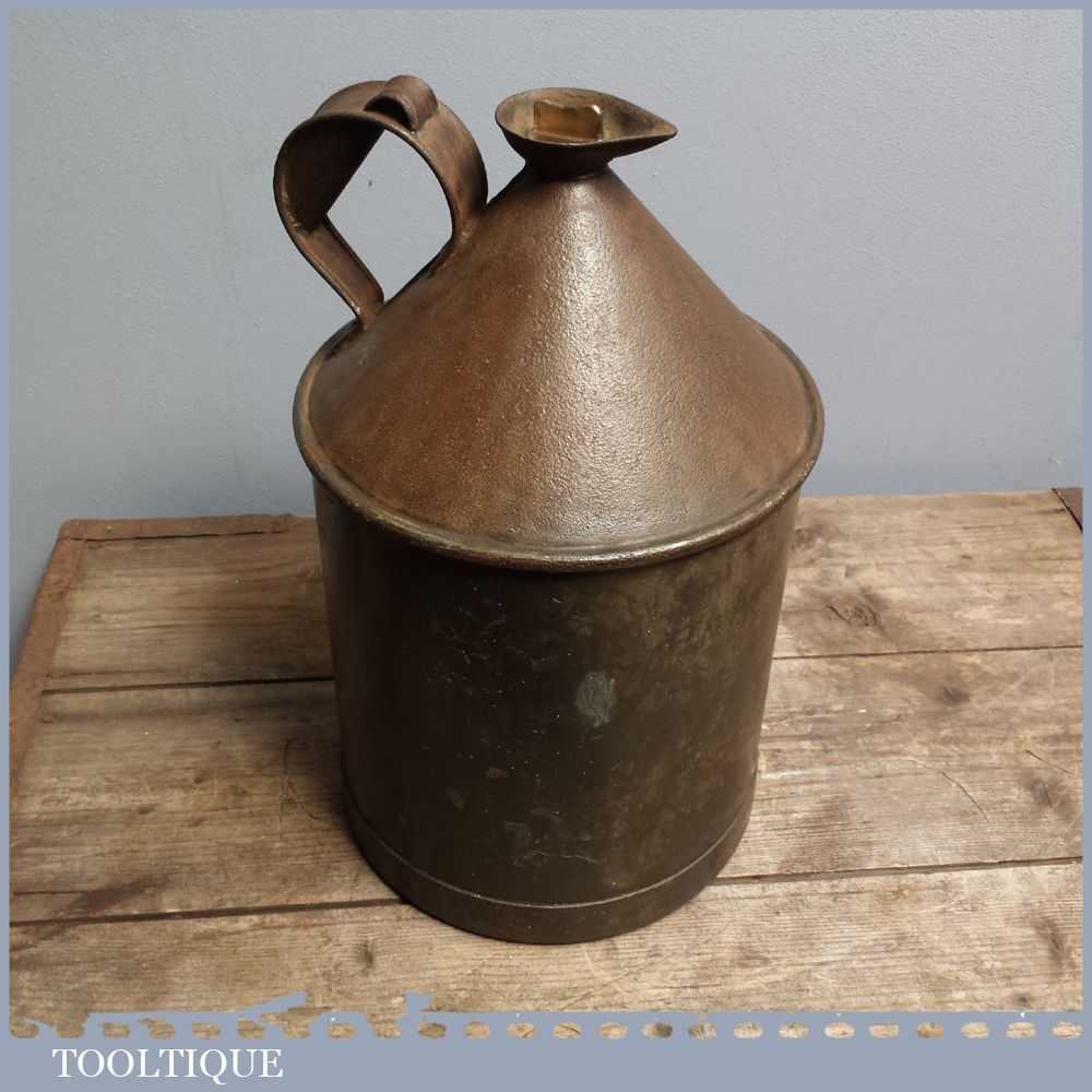 Vintage Railway Kerosene, Parafin Oil Can with Original Brass Stopper