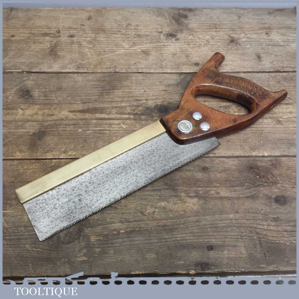 Vintage Spear & Jackson Dovetail Brass Back Tenon Saw - 12 tpi