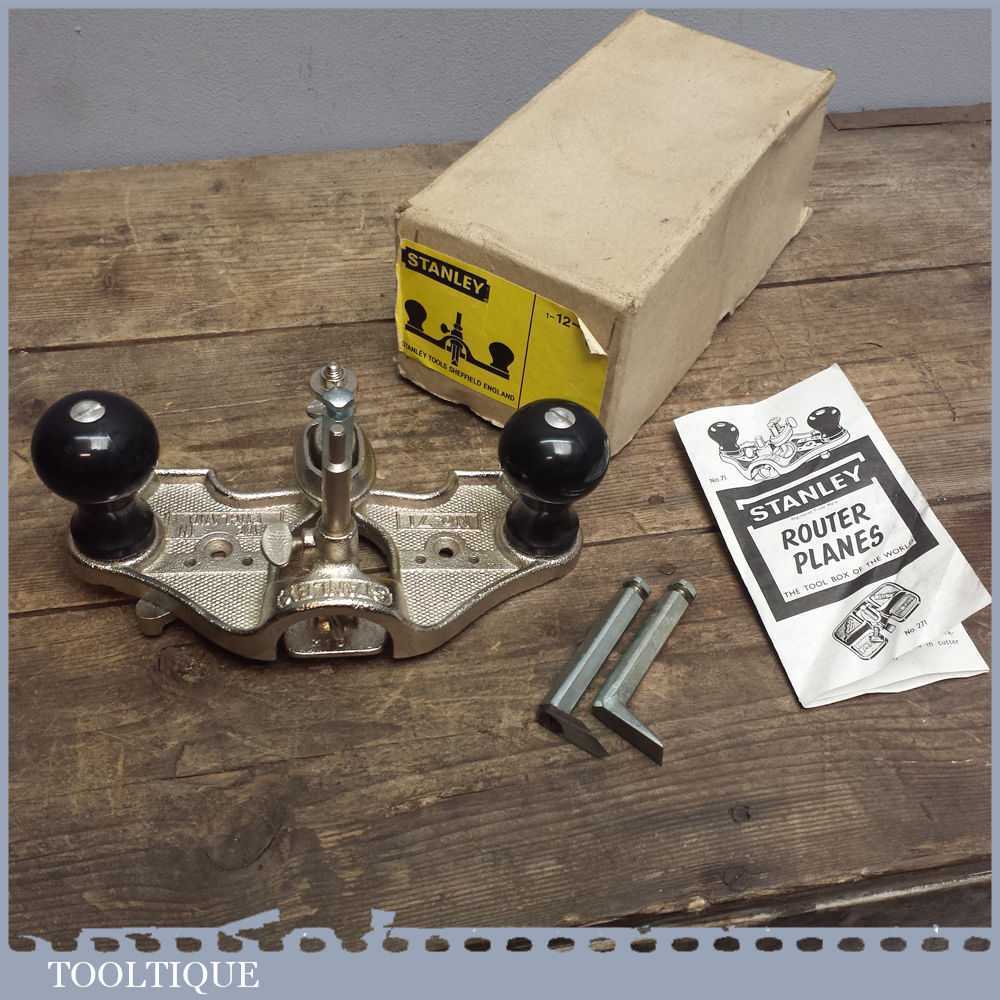 Good Complete & Boxed Stanley No: 71 Router Plane - 3 Cutters