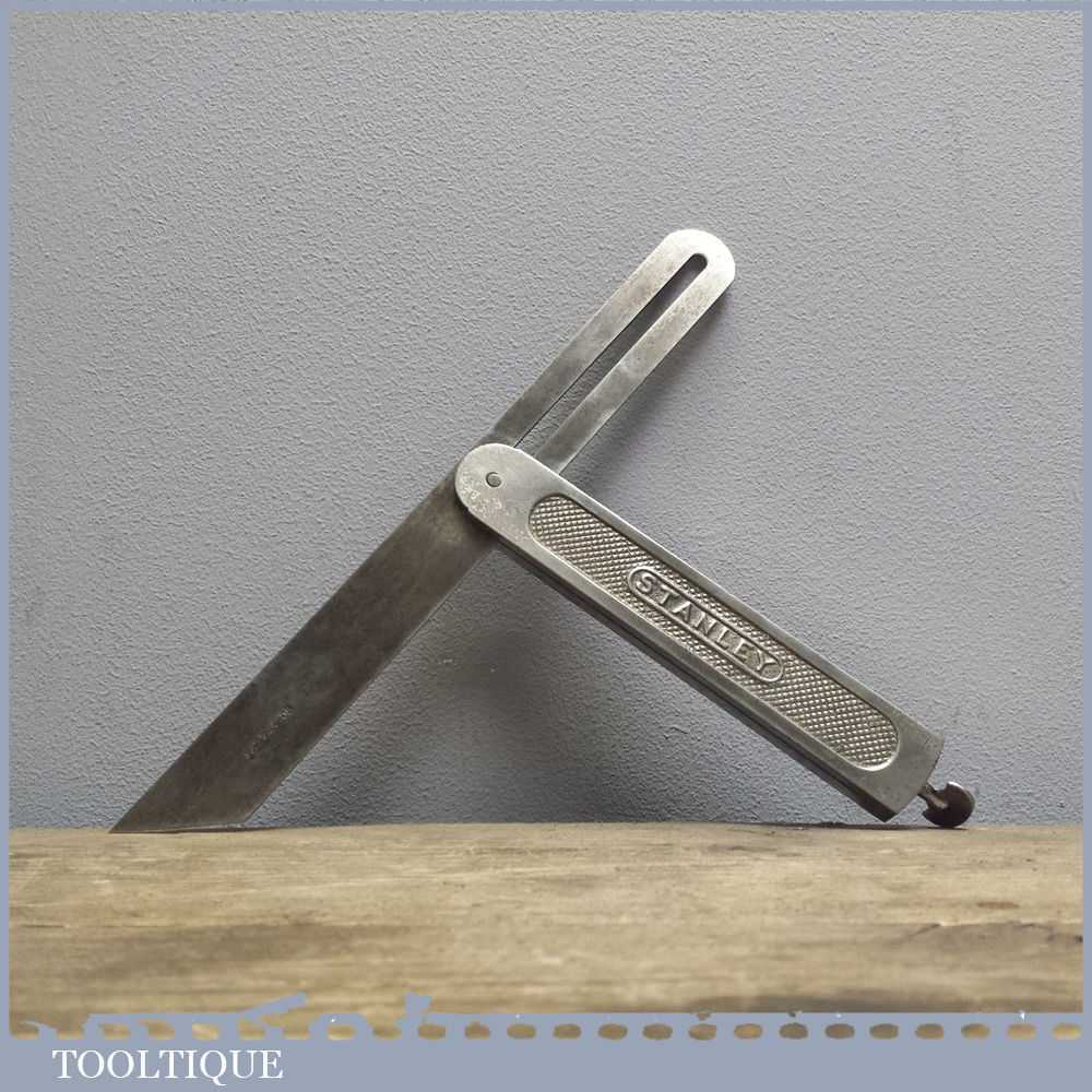 Vintage Stanley No.18 USA Steel Sliding Bevel - Quick Release Tool